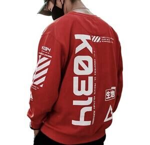 Fabric of the Universe Cyberpunk Unisex Pullover Crew Sweatshirt LG Japan READ